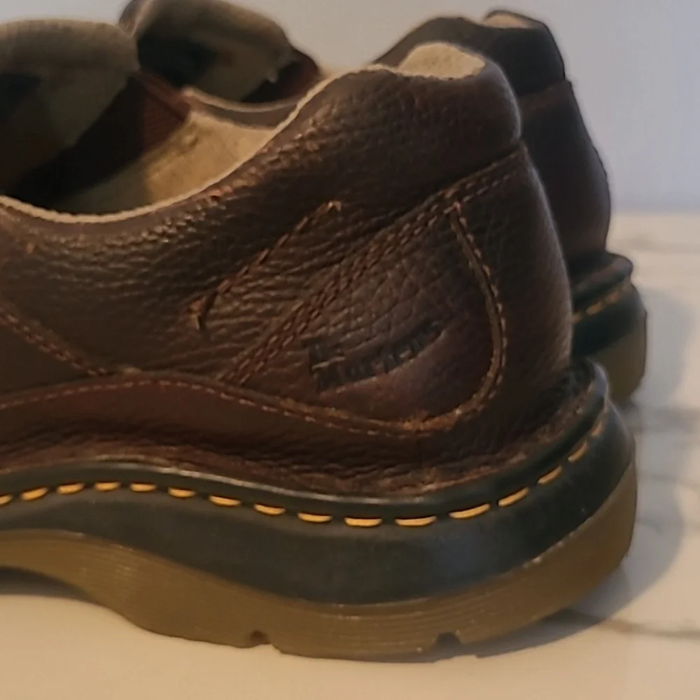 Dr Martens Orson Men's 10 Brown Leather Slip-On Loafers Shoes Slip Oil Resistant - Picture 13 of 14
